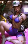  bike_shorts bikini_top d.va headphones logan_cure overwatch possible_duplicate swimsuits 