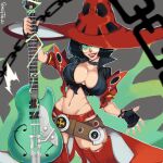  bob_cut breasts cleavage electric_guitar fingerless_gloves gloves guilty_gear guilty_gear_strive guitar hat highres i-no instrument looking_at_viewer midriff red_lips smile sunglasses venus_symbol 