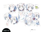  1girl absurdres character_sheet highres idolmaster idolmaster_cinderella_girls multiple_views official_art partially_colored production_art scan simple_background tagme turnaround white_background zip_available 