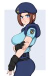  afrobull jill_valentine police_uniform resident_evil tagme 