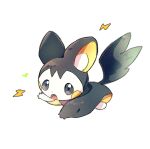  commentary_request emolga flying full_body gen_5_pokemon grey_eyes nao_(naaa_195) no_humans open_mouth pokemon pokemon_(creature) simple_background solo tongue white_background 