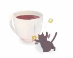  animal cat chai_(artist) drink nobody original signed white 