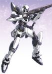  arbalest arm_slave_(mecha) full_metal_panic! glowing glowing_eye green_eyes gun holding holding_gun holding_weapon holstered_weapon kimizuka_aoi knife looking_down mecha no_humans science_fiction solo weapon 