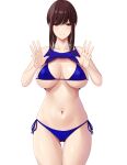  bikini cameltoe erect_nipples marui_koishi shirt_lift swimsuits undressing 