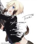  erica_hartmann strike_witches tail tsuchii_(ramakifrau) uniform weapon 