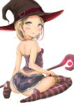  ass erect_nipples heels ninyo_(user_pddg5877) no_bra thighhighs torn_clothes weapon witch 
