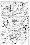  breasts comic cum cum_on_face dialog double_penetration english_text erection female kyle_twilight male metroid monochrome multi_cock nipples nude penetration penis plain_background ridley samus_aran sex straight sweat text vaginal vaginal_penetration white_background wings 