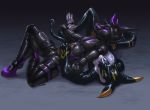  bdsm bondage bound cuddling cuffs_(disambiguation) dragon gas_mask harness hashfall kronas lounge mask pony_boots ravensflock resting rubber rubbery sergal straps 