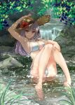  bikini fate/grand_order kama_(fate/grand_order) kuroaki swimsuits thong wet 