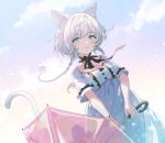  animal_ears nekomimi saiki_komari tail umbrella 