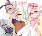  ass bunny_girl fishnets marie_(splatoon) ninja nurse pantyhose splatoon thighhighs toku_(ke7416613) 