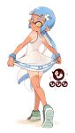  cosplay dress ikamusume inkling_(splatoon) pointy_ears see_through shinryaku!_ikamusume splatoon summer_dress tan_lines toku_(ke7416613) 