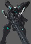  grey_background gun holding holding_gun holding_weapon mecha muvluv muvluv_alternative muvluv_total_eclipse no_humans sidehiwinder solo standing tactical_surface_fighter visor weapon xfj-01a_shiranui 