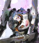  extra_eyes gun highres holding holding_gun holding_weapon john_liberto mecha neon_genesis_evangelion no_humans original portrait science_fiction solo weapon yellow_eyes 