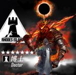  arknights dark_souls_(series) dark_souls_iii doctor_(arknights) highres soul_of_cinder 