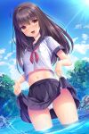  cameltoe pantsu seifuku skirt_lift tagme wet 