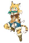  anthro arms_tied bdsm blush bondage bound breasts clothed clothing felid female hi_res kemono mammal mia_(world_flipper) no_underwear pantherine rope rope_bondage rope_harness solo tiger tomato27204917 