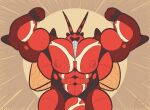  abs anthro arthropod biceps biceptember buzzwole dipteran flexing flexing_bicep hi_res humanoid hyper insect kalt-jn male mosquito muscular nintendo nipples pecs pok&eacute;mon pok&eacute;mon_(species) solo ultra_beast video_games 