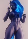  3d_(artwork) abs absurd_res anthro anthrofied areola ball blue_eyes blue_hair breasts dashie116 digital_media_(artwork) equid equine ethereal_hair ethereal_mane ethereal_tail female friendship_is_magic genitals hair hasbro hi_res horn mammal my_little_pony nipples nude princess_luna_(mlp) pseudo_hair pseudo_mane pussy solo sparkles standing tennis_ball tennis_racket unicorn 