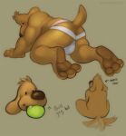  ball canid canine clothing conditional_dnp hi_res jockstrap male mammal overweight sam_and_max samuel_dog solo tojo_the_thief underwear 