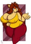  absurd_res anthro big_breasts breasts canid canine canis clothing domestic_dog female hair hi_res huge_breasts kingretrokirby mammal solo superia 