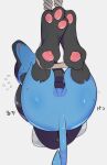  2021 ambiguous_gender hanging_(disambiguation) hi_res japanese_text lucario nintendo pok&eacute;mon pok&eacute;mon_(species) rome simple_background solo text translation_request video_games white_background wuirnad 