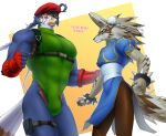  abs absurd_res accipitrid accipitriform anthro avian beret bird bulge cammy_(street_fighter) canid canine canis capcom chun-li clothed clothing cosplay crossdressing duo embarrassed furry_chu hat headgear headwear hi_res horus_(tas) jackal leotard lifewonders male mammal muscular muscular_anthro muscular_male pecs seth_(tas) street_fighter tokyo_afterschool_summoners video_games 