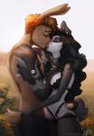  anthro clothing couple_(disambiguation) duo female giant_panda hare hi_res kissing lagomorph leporid lingerie male male/female mammal rabbit sadbitch ursid 