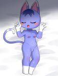  0227 absurd_res animal_crossing anthro bed breasts censored domestic_cat felid feline felis female furniture genitals hi_res mammal nintendo nipples nude on_bed open_mouth pussy rosie_(animal_crossing) sleeping small_breasts snaggle_tooth solo video_games 