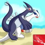  1:1 anal anal_penetration bodily_fluids cum duo genital_fluids genitals hi_res hzfow legendary_pok&eacute;mon lugia male male/male male_penetrated male_penetrating male_penetrating_male nintendo penetration penis pok&eacute;mon pok&eacute;mon_(species) red_eyes red_penis sex shadow_lugia shadow_pok&eacute;mon video_games 