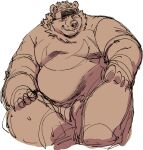  accessory anthro belly blush exe_exem flirting_look goro_(live-a-hero) grin headband hi_res lifewonders live-a-hero looking_at_viewer male mammal overweight sketch smile solo ursid video_games 