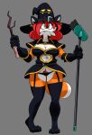 absurd_res anthro arm_tuft belt belt_buckle biped branch breasts broom canid canine cheek_tuft chest_tuft cleaning_tool clothed clothing cosplay cute_fangs digital_media_(artwork) facial_tuft female fox fur fur_tuft green_eyes hair hat headgear headwear hi_res inner_ear_fluff legwear magic_user mammal multicolored_body multicolored_fur orange_body orange_fur panties pepper_(sketchytoasty) pubic_fuzz red_fox red_hair simple_background sketchytoasty smile solo standing stick stockings tuft underwear white_body white_fur witch witch_costume witch_hat 