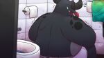  16:9 2021 anthro bathroom black_body blush bodily_fluids bovid bovine cattle clothing crying detailed_background eyes_closed horn inside leonthelionel male mammal overweight overweight_male solo tears the_human_heart_(game) tyler_(the_human_heart) underwear video_games visual_novel widescreen 