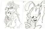  animaniacs anthro canid canine canis carrying carrying_partner clothed clothing cuddling disney domestic_dog duo fantasypuppy gloves goof_troop handwear hi_res holding_person inkblot love male male/male mammal max_goof one_eye_closed sketch warner_brothers yakko_warner 