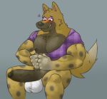  &lt;3 5_fingers animal_crossing anthro balls_in_underwear balls_outline biceps big_bulge big_penis brown_body brown_fur bulge canid canine canis chest_tuft circumcised clothed clothing erection fingers fleshformomo fur genital_outline genitals kyle_(animal_crossing) looking_at_genitalia looking_at_own_penis looking_at_penis looking_at_self looking_down male mammal muscular muscular_anthro muscular_male nintendo nipples open_clothing open_shirt open_topwear pattern_clothing pattern_shirt pattern_topwear pecs penis plaid plaid_clothing plaid_shirt plaid_topwear pubes shirt simple_background sitting smile solo spots teeth toothy_grin topwear tuft underwear vein veiny_penis video_games wolf 
