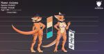  2021 absurd_res anthro butt character claws design_(disambiguation) digital_drawing_(artwork) digital_media_(artwork) dragon english_text fantasy female hi_res horn invalid_tag kobold model_sheet pocketmob reptile scales scalie simple_background smile solo text 