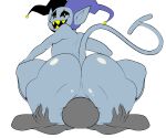 6:5 anal anon big_butt butt clown deltarune eroborus faceless_character faceless_human facesitting girly grey_body hi_res huge_butt huge_hips humanoid imp jester jevil_(deltarune) male male/male not_furry oral rimming sex short_stack thick_thighs video_games wide_hips 
