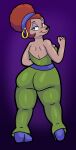  absurd_res anthro back_boob breasts butt canid canine digital_media_(artwork) disney ear_piercing ear_ring female goof_troop hi_res high_heels mammal mature_female piercing rear_view shaded solo someth1ngoranother sylvia_marpole thick_thighs 