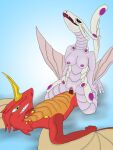  3:4 anthro bakugan drago_(bakugan) dragon duo female hi_res male male/female sex strohdelfin wavern wyvern 