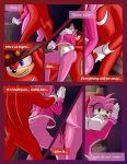  2019 absurd_res amy_rose anthro blood bodily_fluids breech_loader clothed clothing comic crying cum detailed_background duo echidna english_text eulipotyphlan female forced fur genital_fluids green_eyes handwear hedgehog hi_res knuckles_the_echidna male male/female mammal monotreme penetration purple_eyes rape sega sex sonic_the_hedgehog_(series) tears text toso video_games 