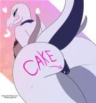  &lt;3 absurd_res anthro anus birthday bodily_fluids breasts butt dododragon56 english_text female flat_colors genital_fluids genitals happy_birthday hi_res looking_at_viewer looking_back nintendo nipples nude pok&eacute;mon pok&eacute;mon_(species) pussy pussy_juice raised_tail reptile salazzle scalie simple_background smile solo text video_games writing_on_body yuki_(evov1) yukilazzle_(evov1) 