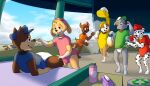  absurd_res anthro baltnwolf_(artist) bird_dog canid canine canis chase_(paw_patrol) diaper domestic_dog feces female group hi_res hunting_dog male male/female mammal marshall_(paw_patrol) messy_diaper paw_patrol plantigrade powder rocky_(paw_patrol) rubble_(paw_patrol) sitting skye_(paw_patrol) soiled_diaper soiling zuma_(paw_patrol) 