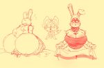  anthro barrypark11 bottomwear canid canine clothed clothing clothing_lift duo facesitting female fox hi_res lagomorph leporid mammal mature_female partially_clothed rabbit size_difference sketch skirt skirt_lift 