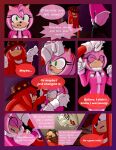  2019 absurd_res amy_rose anthro bodily_fluids breech_loader clothed clothing comic crying duo echidna english_text eulipotyphlan female fur green_eyes handwear hedgehog hi_res knuckles_the_echidna male mammal monotreme purple_eyes sega sonic_the_hedgehog_(series) tears text toso video_games 