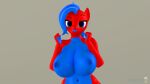  16:9 3d_(artwork) 4k absurd_res anthro artist_name big_breasts blue_body blue_eyes blue_hair breasts digital_media_(artwork) equid equine fan_character female fingers hair hasbro hi_res horse huge_breasts looking_at_viewer mammal multicolored_body my_little_pony navel nipples pinkierawr red_body solo two_tone_body widescreen 