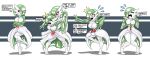  absurd_res after_transformation annoyed clothing duo female female/female gardevoir green_body green_skin grizzlydafurry_(artist) gym_leader hair hi_res humanoid latex_skin nintendo pok&eacute;mon pok&eacute;mon_(species) possession red_eyes rubber rubber_suit sabrina_(pok&eacute;mon) simple_background stretching video_games white_body white_skin worried 