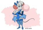  anthro breasts bubble_gum clothing disney dutch_(artist) female mammal miss_kitty_mouse mouse murid murine rodent solo the_great_mouse_detective 