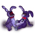  2021 absurd_res alpha_channel animatronic anthro balls big_penis bodily_fluids bonnie_(fnaf) bow_tie duo five_nights_at_freddy&#039;s five_nights_at_freddy&#039;s_4 fuzefurry genital_fluids genitals hi_res lagomorph machine male mammal metal_penis nightmare_bonnie_(fnaf) penis precum robot sitting smile tagme teeth video_games withered_bonnie_(fnaf) 