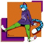  1:1 absurd_res alpha_channel angel anthro blue clothing digitigrade domestic_cat felid feline felis flat_shading halftone hi_res hoodie male mammal masterzoroark666 paw_beans pawpads simple_background sitting solo stripes topwear whiskers 