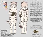  anthro bengal_tiger book breasts camp_pines felid female genitals jewelry leucistic mammal model_sheet pantherine pussy seff solo tiger victoria_hawthorne 